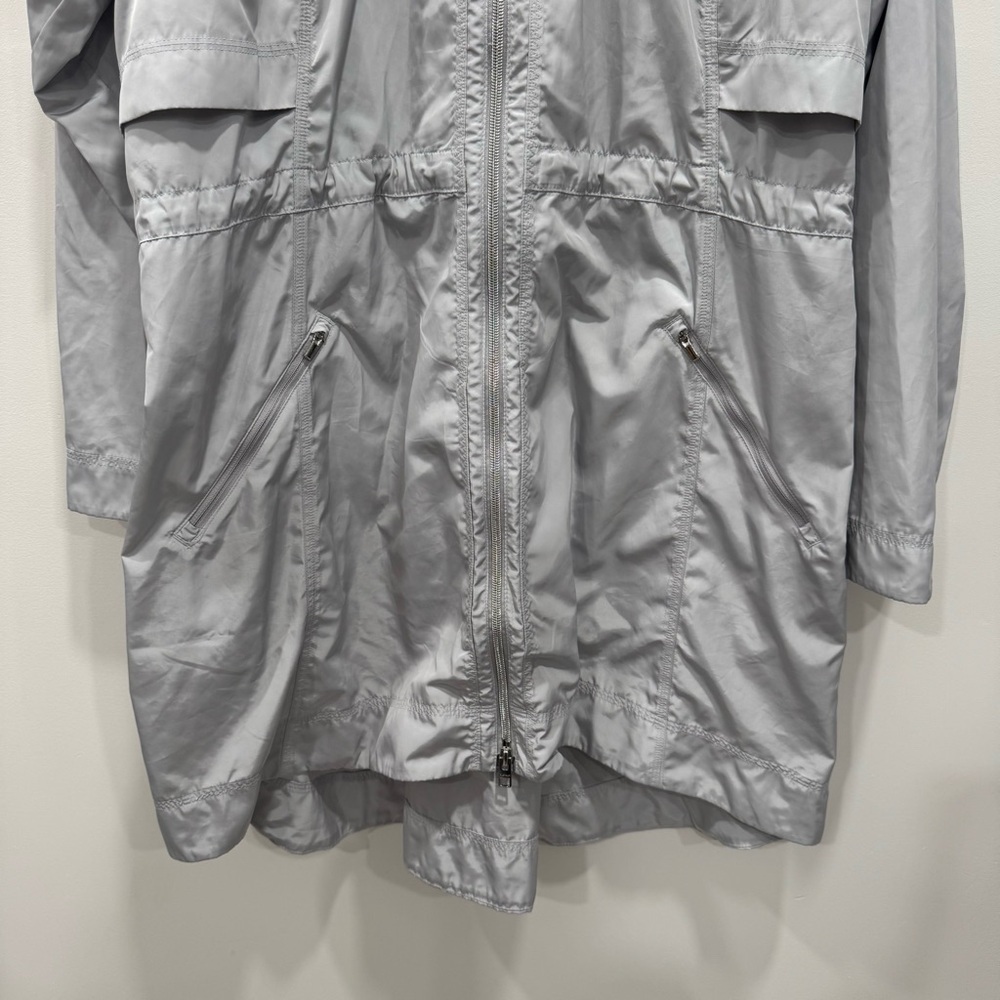 Athleta Rain Drop Jacket Silver Light Gray Lightw… - image 5